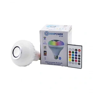 2ın1-kumandalı Rgb Led Ampul - Bluetooth Hoparlör Müzik Çalar Led-7w - Hoparlör-3w (4172)
