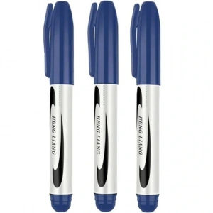 3 Adet Mavi Koli Kalemi - Çuval- Tahta Kalemi