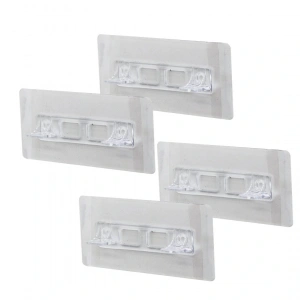 4pcs  Raf Ayak Aparatı   Şeffaf Pvc Yapışkanlı + Vidalanabilir   2x10cm (4172)