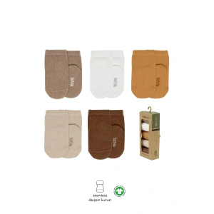5li Penye Soket Kutulu Basic Çorap 10131 Bej