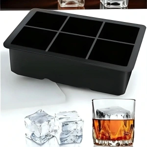 6'lı Xl Küp Şeklinde Silikon Kolay Çıkabilen Buz Kalıbı (4172)