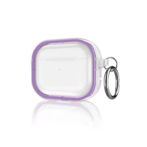 Airpods Pro 2 (2.nesil) Shiny Şeffaf Kılıf - Mor