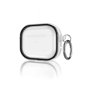 Airpods Pro 2 (2.nesil) Shiny Şeffaf Kılıf - Siyah