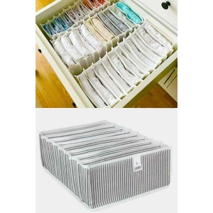 Akordiyon Çekmece  Düzenleyici Organizer 8 Gözlü L Beden Çorap Çamaşır Havlu Düzenleyici