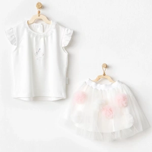 Andywawa Ac24503 Petit Love 2li Bebek Takım Ekru