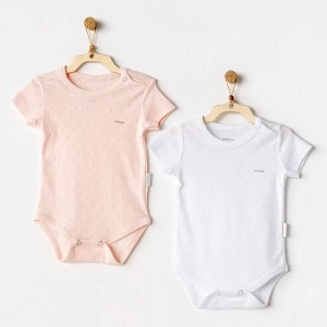 Andywawa Ac25554 Sleeve Jacquard 2li Basic Body Pink White