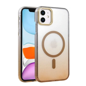 Apple iPhone 11 Glossy Magsafe Kapak - Çöl Titanyum