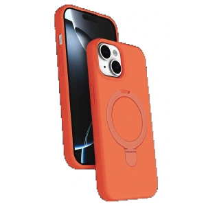 Apple iPhone 14 Regal Magsafe Standlı Kapak - Turuncu