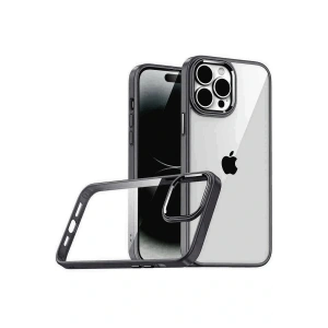 Apple iPhone 15 Pro Max Lensli Silikon - Siyah