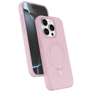 Apple iPhone 15 Pro Max Regal Magsafe Standlı Kapak - Açık Pembe