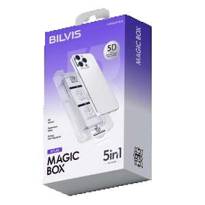 Apple iPhone 16 Bilvis 5in1 3D Magic Cam Ekran Koruyucu - Siyah