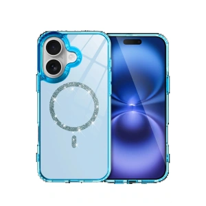 Apple iPhone 16 Live Diamond Magsafe Kapak - Mavi