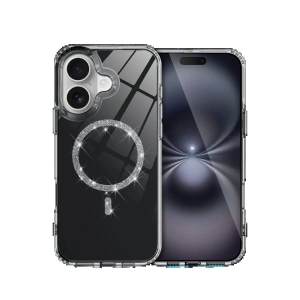 Apple iPhone 16 Live Diamond Magsafe Kapak - Siyah