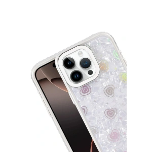 Apple iPhone 16 Lumi Desenli Kapak - Beyaz