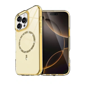 Apple iPhone 16 Pro Max Live Diamond Magsafe Kapak - Sarı