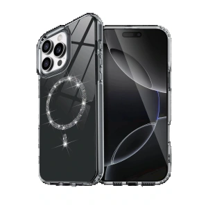 Apple iPhone 16 Pro Max Live Diamond Magsafe Kapak - Siyah