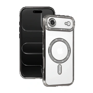 Apple iPhone 17 Air Joke Simli Magneticsafe Kılıf - Gümüş