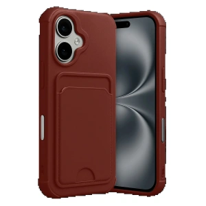 Apple iPhone 17 Kelvin Kartvizitli Silikon - Bordo