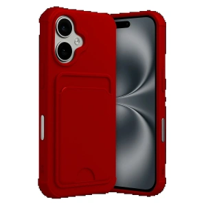 Apple iPhone 17 Kelvin Kartvizitli Silikon - Kırmızı