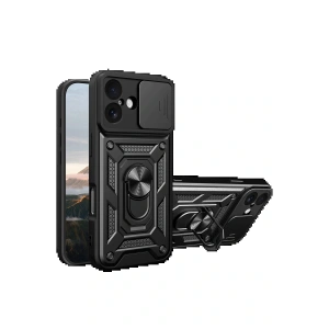 Apple iPhone 17 Pars Lens Yüzüklü Silikon - Siyah