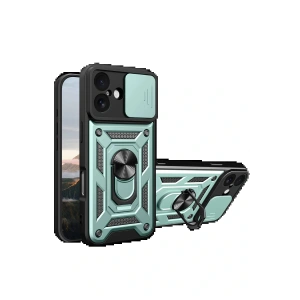 Apple iPhone 17 Pars Lens Yüzüklü Silikon - Yeşil