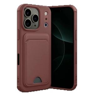 Apple iPhone 17 Pro Max Kelvin Kartvizitli Silikon - Bordo