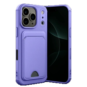 Apple iPhone 17 Pro Max Kelvin Kartvizitli Silikon - Lila