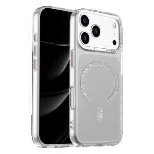 Apple iPhone 17 Pro Max Tash Diamond Magsafe Kapak - Beyaz