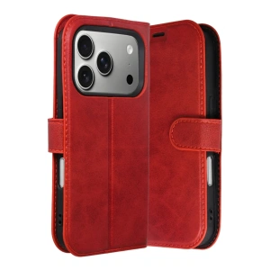 Apple iPhone 17 Pro Max Trend S Plus Kapaklı Kılıf - Kırmızı