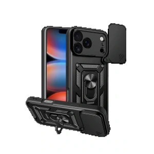 Apple iPhone 17 Pro Pars Lens Yüzüklü Silikon - Siyah