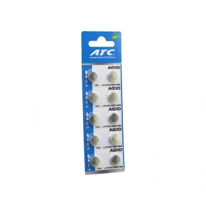 Atc Alkaline Button Battery Ag10 Lr-1130/389/189 Düğme Pil Alkalin 1.5v 10lu Kart (4172)