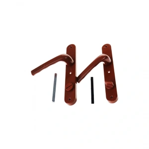 Banyo-wc - Kilitli Kahve Rengi Pvc Kapı Kolu (4172)