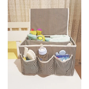 Bebek Beşik Başucu Düzenleyici Kapaklı 5 Bölmeli Organizer