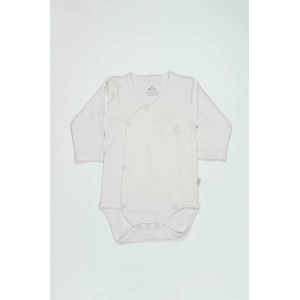 Bistyle Organik Natural Basic Style Kruvaze Uzun Kol Body Bs17102 Ekru