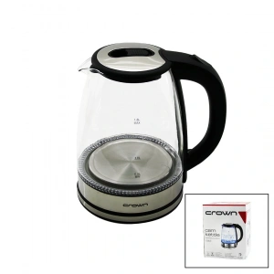Cam - Ledli Kettle 1.8lt 1500w Çelik Taban - Krom Kapak 360° Gövde Plastik Kulp (4172)