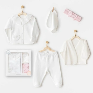 Cuddly Bunny Bear 5li Hastane Çıkışı Ecru Pink