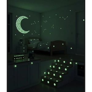 Fosforlu Etiket Karanlıkta Işık Veren Yıldız Tozu Etiketleri