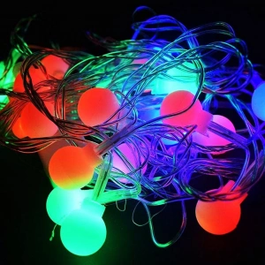 Gün Işığı - Top 3mt Pilli 2 Fonksiyonlu Peri Led - Dekor Lamba (4172)