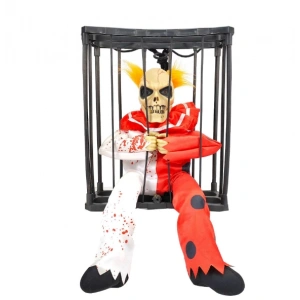 Hareketli Sesli Sensörlü Mahkum Joker İskelet Dekorasyon 22x27 Cm (4172)