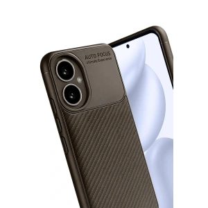 Honor 400 Kılıf Auto Focus Karbon Kapak - Kahverengi