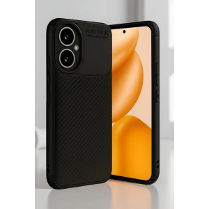 Honor 400 Kılıf Auto Focus Karbon Kapak - Siyah