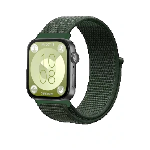 Huawei Fit 4 Hasırlı Cırtcırtlı Kordon - Koyu Yeşil