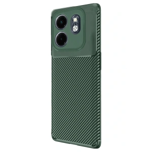 İnfinix Smart 9 Kılıf Auto Focus Karbon Kapak - Koyu Yeşil