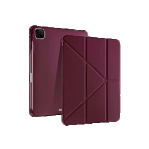 iPad Air 13 (2024) Kılıf Kalemlikli Mars Tablet Kılıfı - Mürdüm