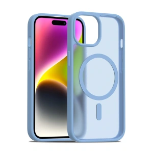 iPhone 15 Jota Magsafe Kapak - Açık Mavi