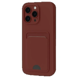 iPhone 16 Pro Kılıf Kelvin Kartvizitli Silikon - Bordo