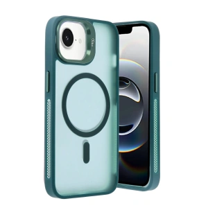 iPhone 16E Flet Lens Magsafe Kapak - Koyu Yeşil