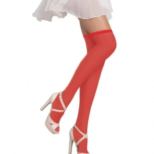 Kadın Kırmızı Düz Jartiyer Çorabı