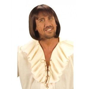 Kahve Renk Erkekler İçin Kısa Ortaçağ Peruğu (4172)