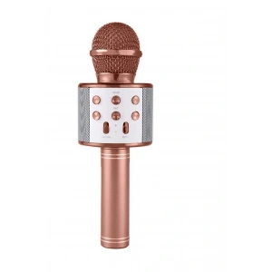 Karaoke Mikrofonlu Hoparlör - Şarjlı -bluetooth Rose Gold (4172)